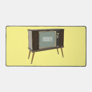 Television cartoon illustration desk mat