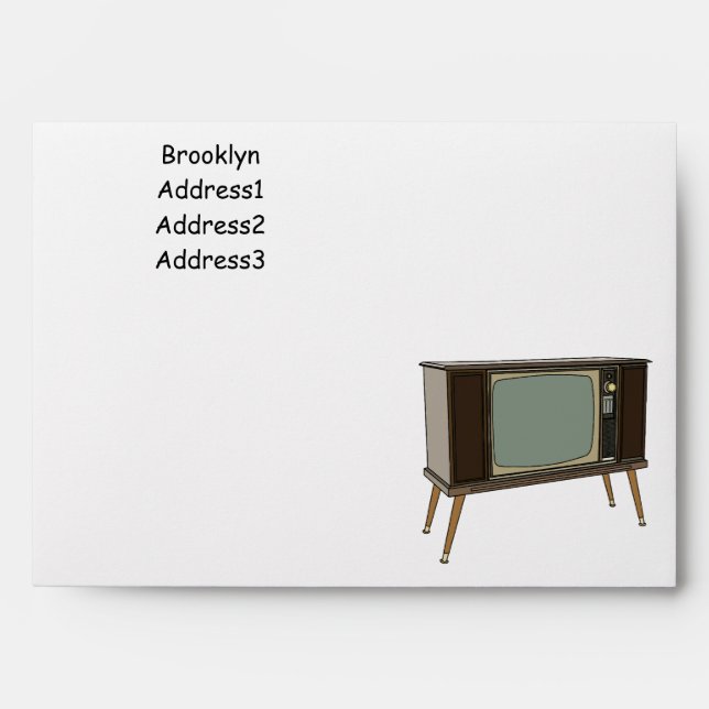 Television cartoon illustration envelope (Front)