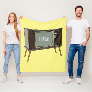 Television cartoon illustration fleece blanket
