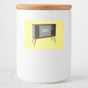 Television cartoon illustration food label