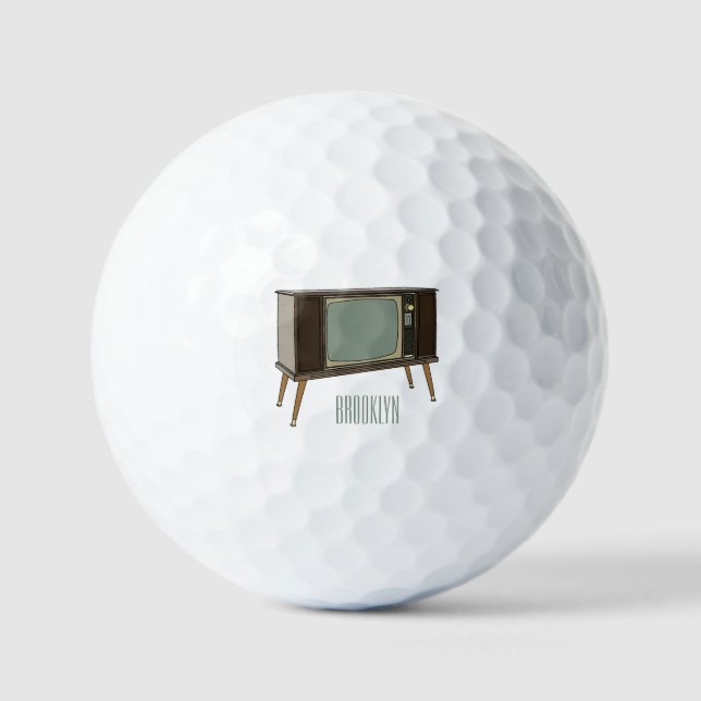 Television cartoon illustration golf balls (Front)