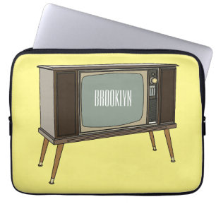 Television cartoon illustration laptop sleeve
