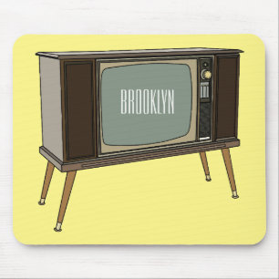 Television cartoon illustration mouse pad