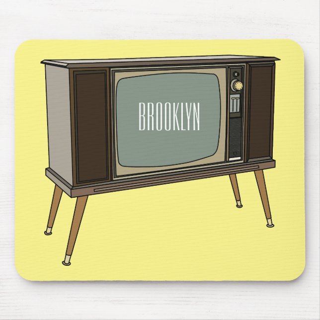 Television cartoon illustration mouse pad (Front)
