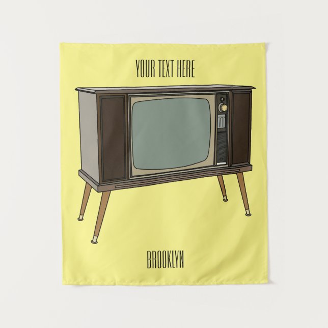 Television cartoon illustration tapestry (Front)