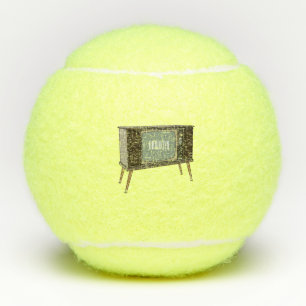 Television cartoon illustration tennis balls