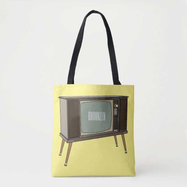 Television cartoon illustration tote bag (Front)
