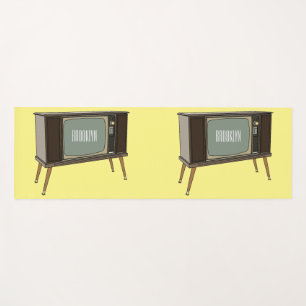 Television cartoon illustration yoga mat