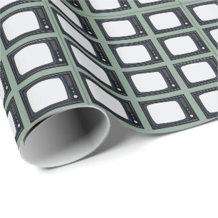 Television Old Classic Retro TV Pattern Wrapping Paper