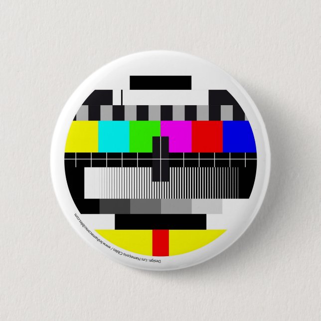 Television/Television/TV 6 Cm Round Badge (Front)