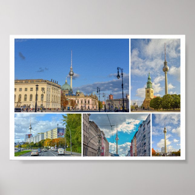 Television Tower, Berlin, Germany Poster (Front)