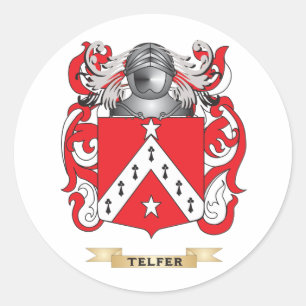 Telfer Family Crest (Coat of Arms) Classic Round Sticker