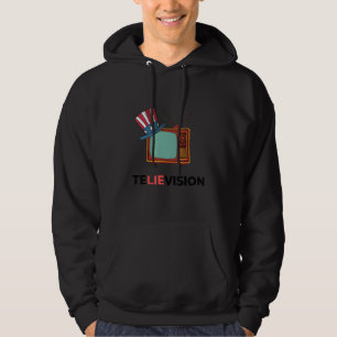 TeLieVision Conspiracy Theory Flat Earth Illuminat Hoodie