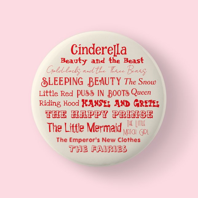 Tell a Fairy Tale Day Badge/ 6 Cm Round Badge (Tell a Fairy Tale Day Badge/Button)