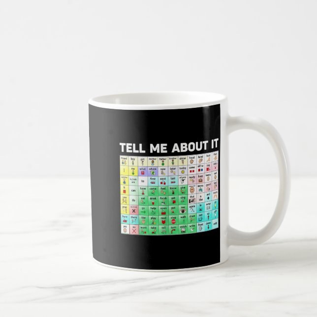 Tell About Speech Language Pathology AAC Sped Coffee Mug (Right)