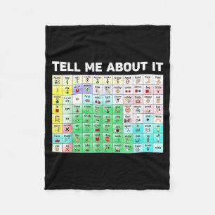 Tell About Speech Language Pathology AAC Sped Fleece Blanket