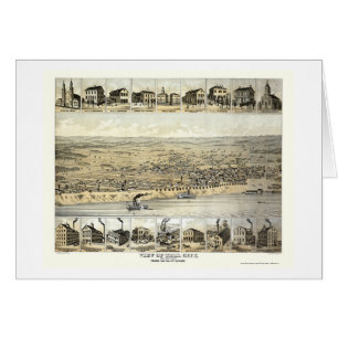 Tell City, IN Panoramic Map - 1870's