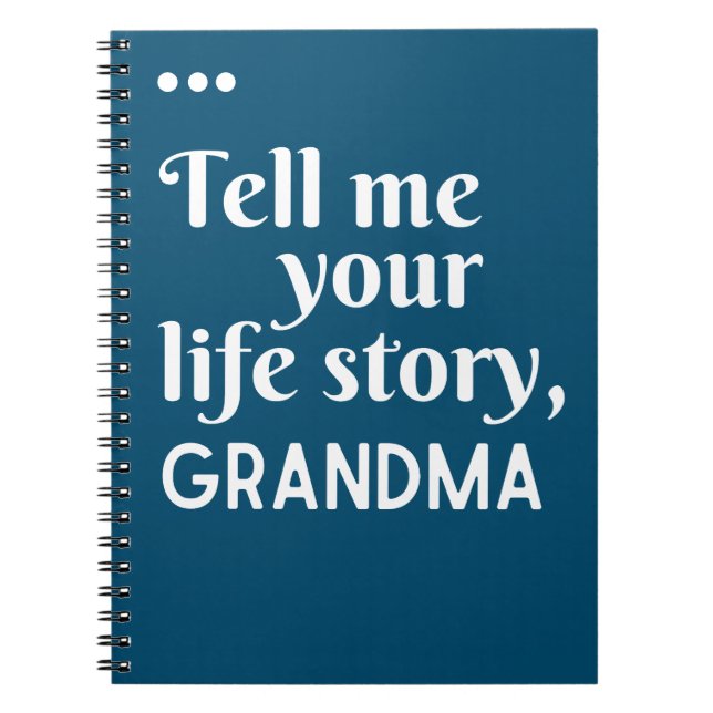 Tell me your life story grandma gift notebook (Front)