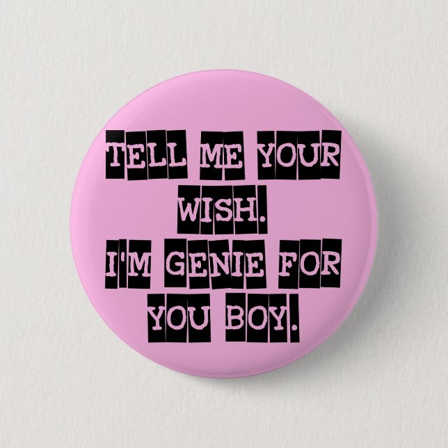 Tell me your wish 6 cm round badge (Front)