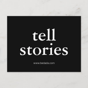 tell stories postcard