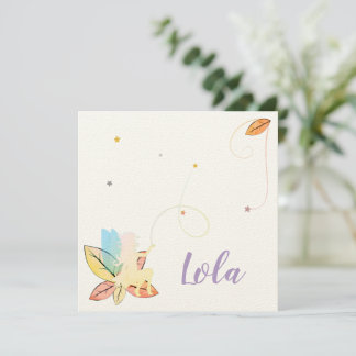 Tell us about the fall fairy birth invitation