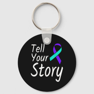 Tell Your Story Suicide Prevention Ribbon Awarenes Key Ring