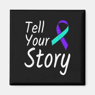 Tell Your Story Suicide Prevention Ribbon Awarenes Magnet
