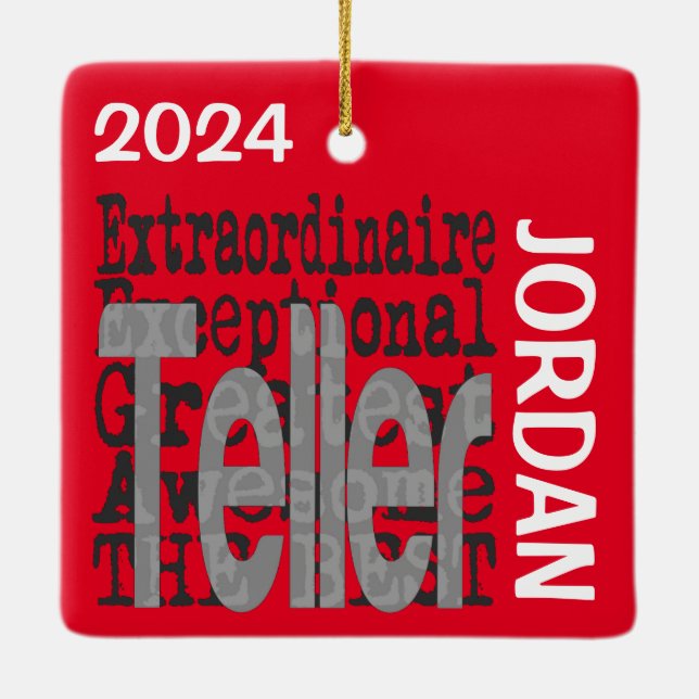 Teller Extraordinaire CUSTOM Ceramic Ornament (Back)