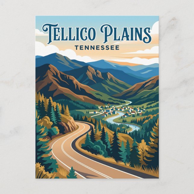 Tellico Plains USA Postcard (Front)