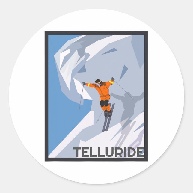 Telluride  classic round sticker (Front)