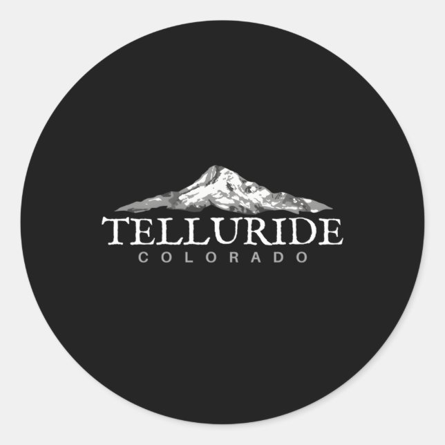 Telluride Co Colorado Mountain Town Classic Round Sticker (Front)