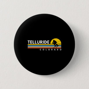 Telluride Co Colorado Vintage Retro Souvenirs Skii 6 Cm Round Badge