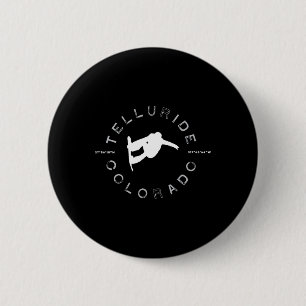 Telluride Co Vintage Graphic Retro Snowboarding T  6 Cm Round Badge