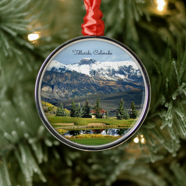 Telluride, Colorado - beautiful landscape photo Metal Ornament (Tree)