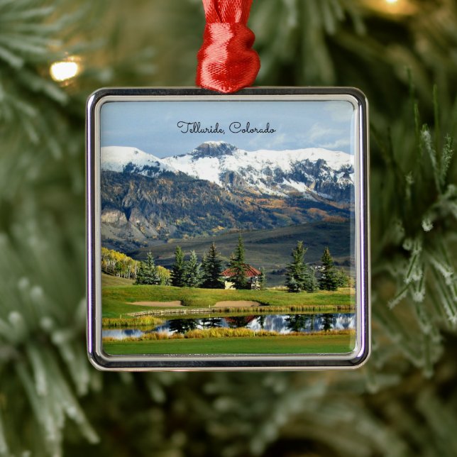 Telluride, Colorado - beautiful landscape photo Metal Ornament (Tree)