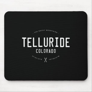Telluride Colorado Graphic Distressed Vintage Ski Mouse Pad