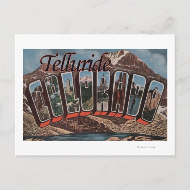 Telluride, Colorado - Large Letter Scenes Postcard (Front)