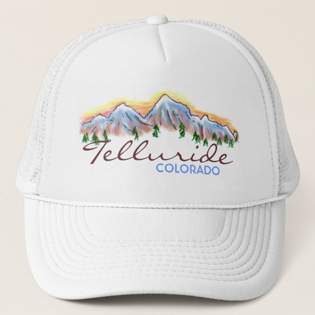 Telluride Colorado mountain art hat (Front)