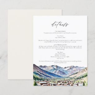 TELLURIDE COLORADO Mountain Travel Details Card
