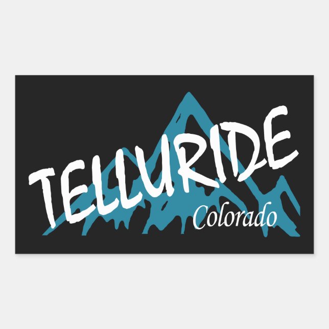 Telluride Colorado Mountains Rectangular Sticker (Front)
