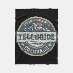 Telluride Colorado San Juan Rocky Mountains Skiing Fleece Blanket