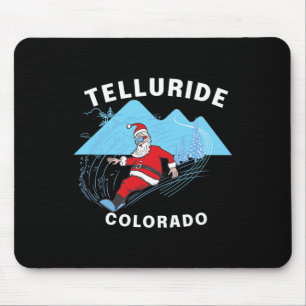 Telluride Colorado - Santa Claus Snowboard  Mouse Pad