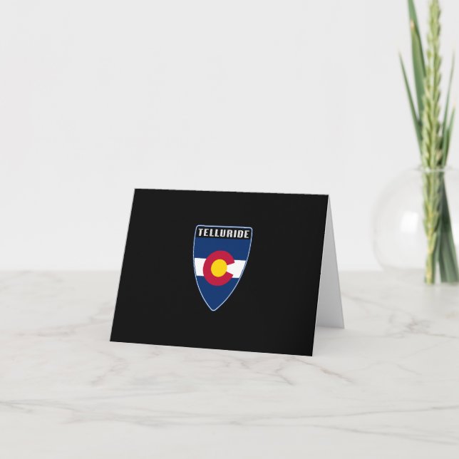Telluride Colorado Shield Thank You Card (Front)