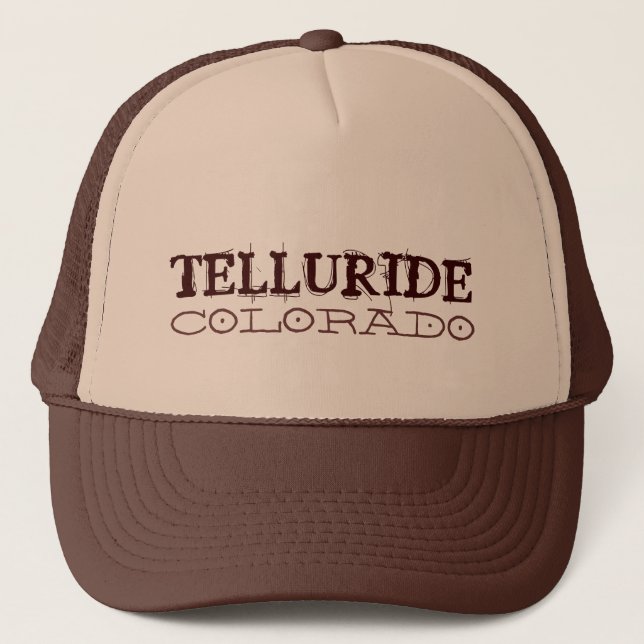 Telluride Colorado simple brown hat (Front)