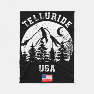 Telluride Colorado Ski Resort Alpine Skiing Americ Fleece Blanket