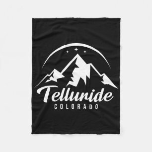 Telluride Colorado Ski Resort Skiing Snowboarding  Fleece Blanket