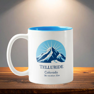 Telluride Colorado ski resort souvenir Two-Tone Coffee Mug