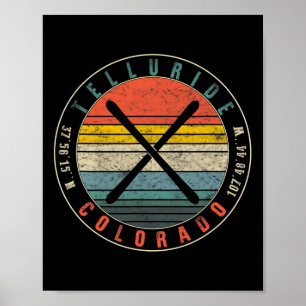 Telluride Colorado Ski Skiing Snowboarding Snow Mo Poster