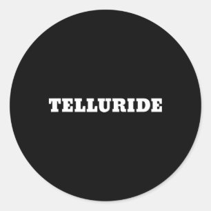 Telluride Colorado Skiing City Classic Round Sticker