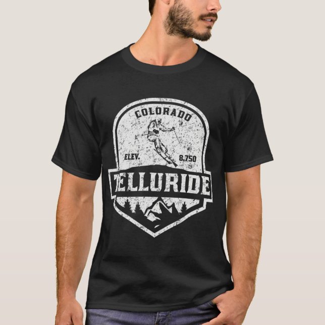Telluride Colorado Snow Skiing Oversized T-Shirt (Front)